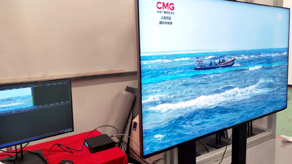 富视智通THEIA C1 - 4K/8K 12G-SDI转HDMI 2.1转换器助力CMG上海总站AI修复项目高质量超高清呈现