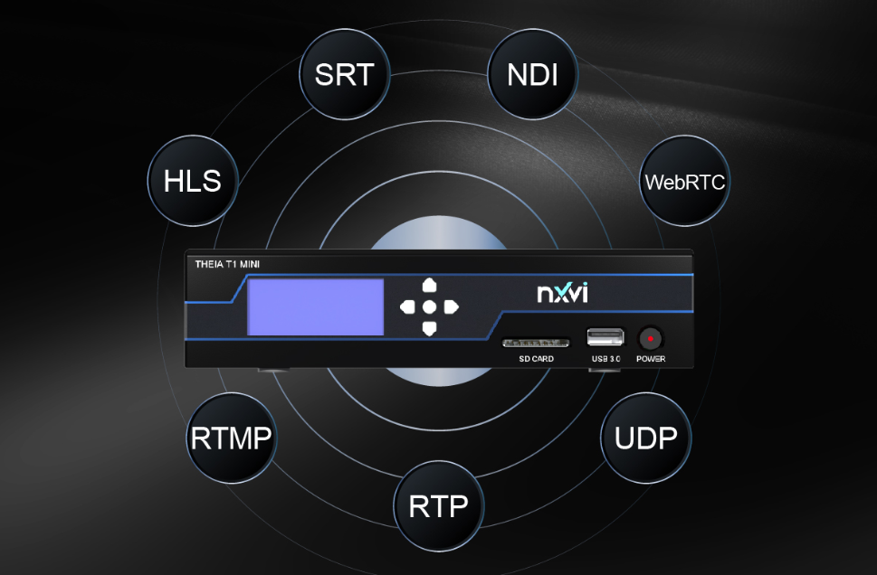 一台就够了！ THEIA T1 MINI - 4K/8K编解码器：支持NDI HX3/WebRTC，四路解码全面解锁